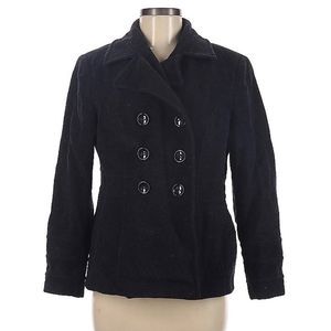 St. John’s Bay Wool Peacoat Medium Petite Charcoal Gray